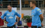 Shane Watson and Ajit Agarkar (Photo Source: Twitter)