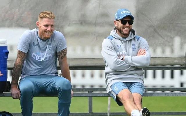 Ben Stokes and Brendon McCullum (Photo by Stu Forster/Getty Images)