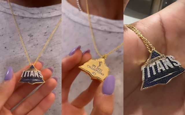 Hardik Pandya GT pendant. (Photo Source: Hardik Pandya/Instagram)