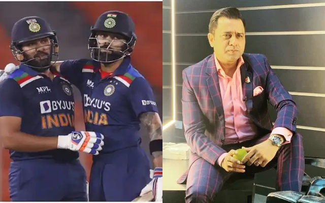 Virat Kohli, Rohit Sharma & Aakash Chopra (Photo Source: Twitter)