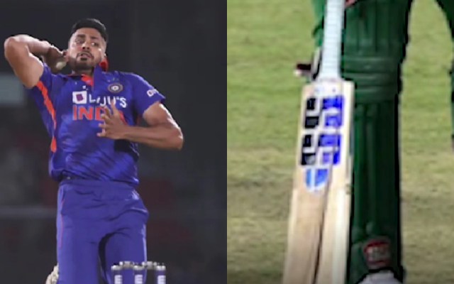 Rassie van der Dussen Broken bat (Photo Source: Twitter)