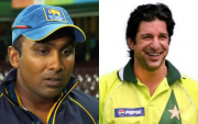 Mahela Jayawardena and Wasim Akram. (Photo Source: Twitter)