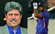 Sanju Samson and Kapil Dev (Photo Source: Twitter)