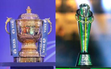 IPL and PSL trophy. (Photo Source: IPL/BCCI and Twitter)