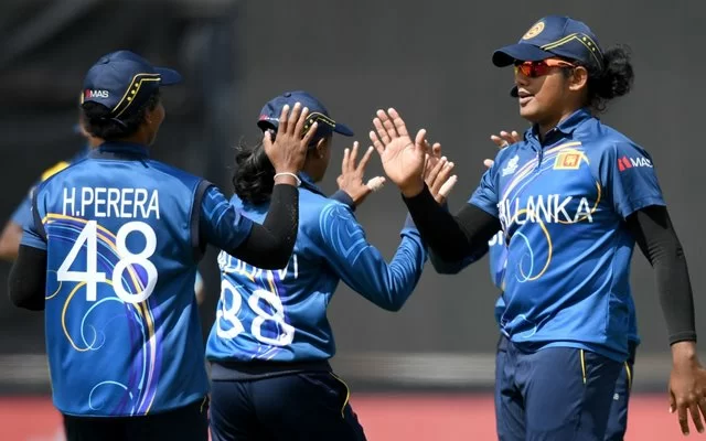 Sri Lanka women. (Photo by Morgan Hancock/NurPhoto via Getty Images)