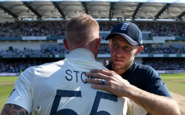 Ben Stokes and Joe Root. (Photo by Gareth Copley/Getty Images)