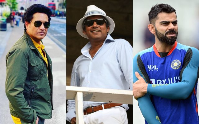 Virat Kohli, Sachin Tendulkar & Ajay Jadeja (Photo Source: Twitter)