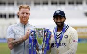 Ben Stokes and Jasprit Bumrah (Image Source: ECB Twitter)