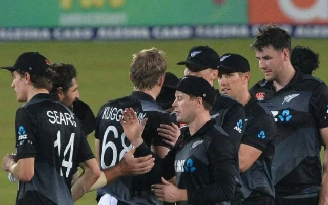New Zealand Cricket Team. (Photo by MUNIR UZ ZAMAN/AFP via Getty Images)