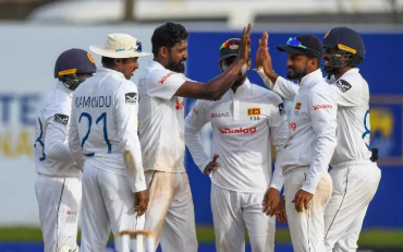 Sri Lanka Team. (Photo by ISHARA S. KODIKARA/AFP via Getty Images)