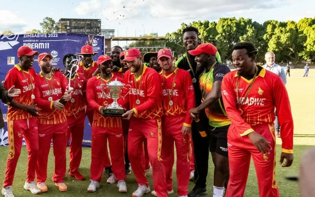 Zimbabwe the Champions of 2022 ICC Men’s T20 Worldcup Qualifier B. (Photo Source: Twitter/ICC)