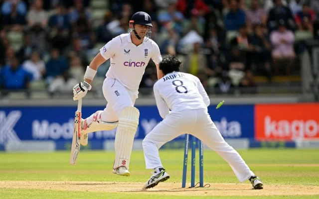 Alex Lees’s run-out (Photo Source: Twitter)