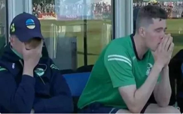 Ireland dugout in shock (Photo Source: Twitter)