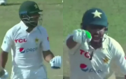 Babar Azam celebrating Abdullah Shafique’s ton (Photo Source: Twitter)