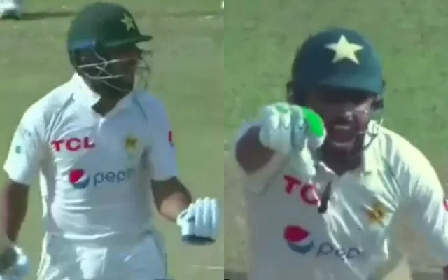 Babar Azam celebrating Abdullah Shafique’s ton (Photo Source: Twitter)