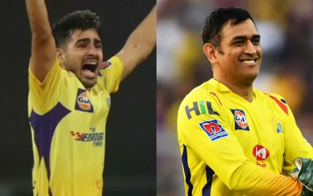 MS Dhoni and Mukesh Chaudhary (Photo Source: Twitter)