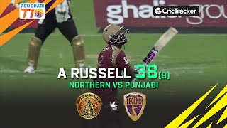 Northern Warriors vs Punjabi Legends | Andre Russell's blasting 38(9) | Abu Dhabi T10 League