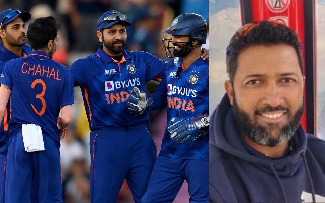 Team India and Wasim Jaffer (Image Source: Twitter)