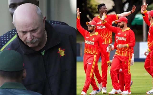 Dave Houghton and Zimbabwe team (Image Source: Twitter)