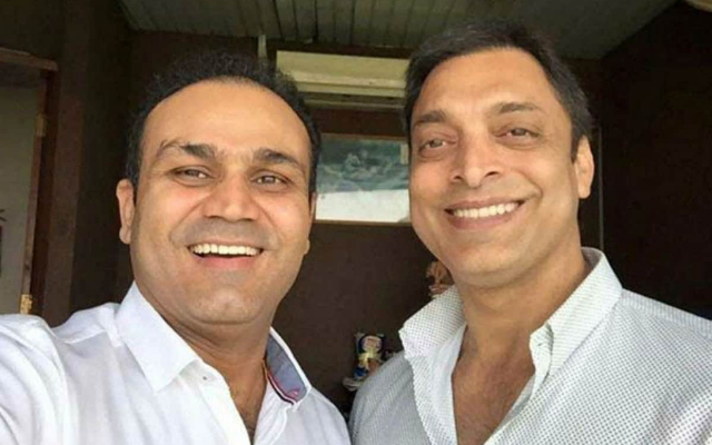 Shoaib Akhtar and Virender Sehwag (Image Source: Twitter)