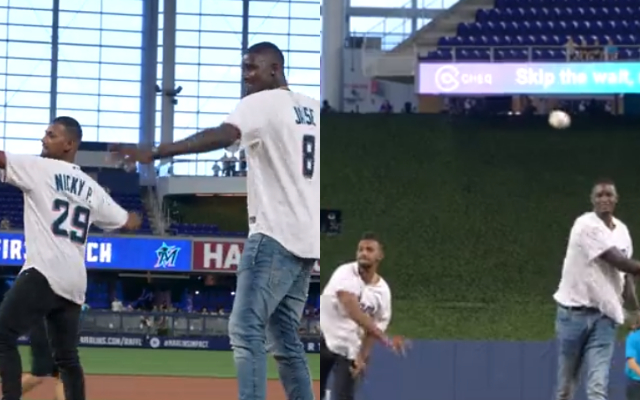 West Indies Skipper Nicholas Pooran and All-Rounder Jason Holder Enjoy Baseball Match Ahead of 4th T20I Against India (source-twitter)