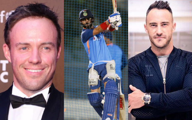 AB de Villiers, Virat Kohli and Faf du Plessis (Image Source: Twitter)