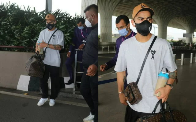 virat kohli at the mumbai airport (source-twitter)