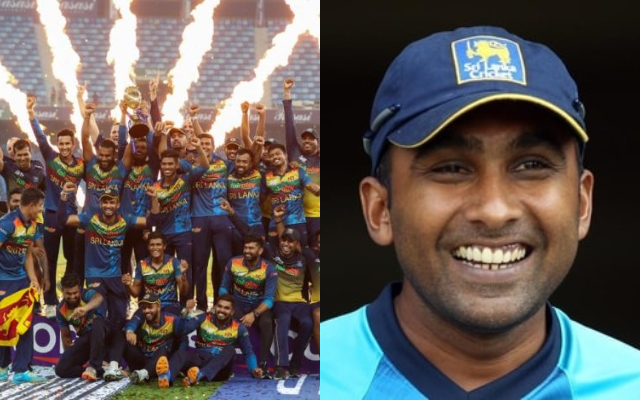 Sri Lanka Team and Mahela Jayawardene (Image Source: Getty Images)