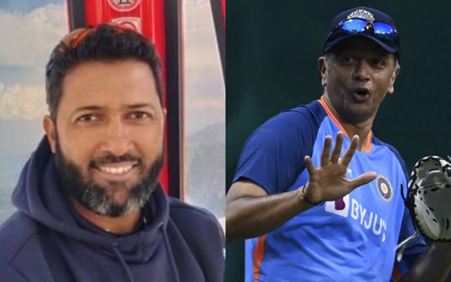 Wasim Jaffer and Rahul Dravid (Image Source: Twitter/BCCI)