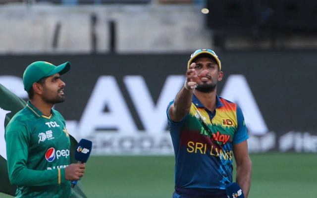 Sri Lanka (SL) are set to clash against Pakistan (PAK) in the final of the 2022 Asia Cup (Source: Twitter)