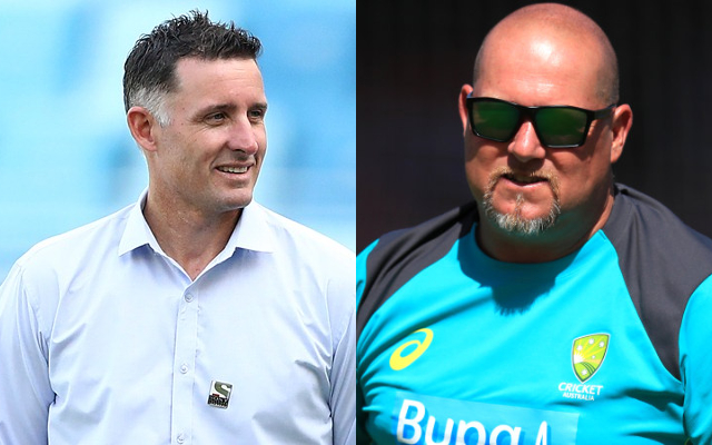 Michael Hussey and David Saker (Image Source: Getty Images)