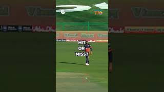 Chance for the wicketkeeper and did he miss it or hit it?