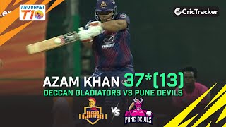 Deccan Gladiators vs Pune Devils | Azam Khan 37(13)* | Match 2 | Abu Dhabi T10 League Season 4