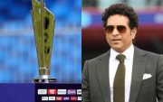 T20 World Cup Trophy and Sachin Tendulkar (Image Source: Getty Images)