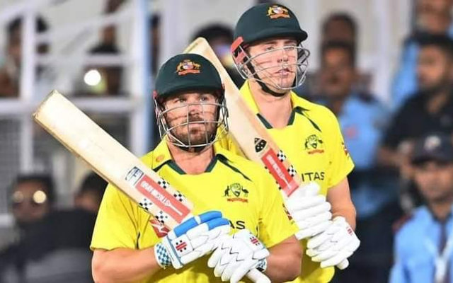 aaron finch and cameron green (pic source-twitter)