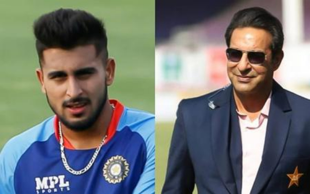 umran malik and wasim akram (pic source-twitter)