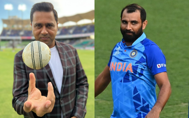 Aakash Chopra and Mohammad Shami (Image Source: Twitter/Getty Images)