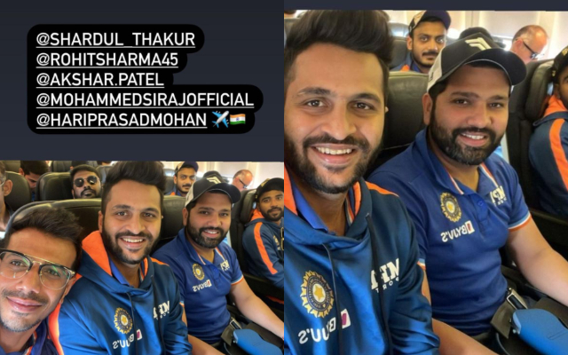 Yuzvendra Chahal, Shardul Thakur And Rohit Sharma (Image Credit- Instagram)