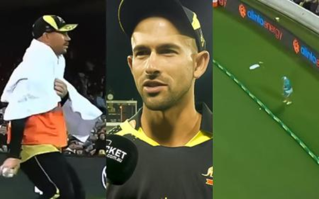 Ashton Agar and David Warner (Image Source: Twitter)