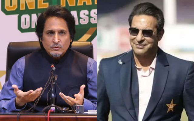 Ramiz Raja and Wasim Akram (Image Source: PCB/Twitter)