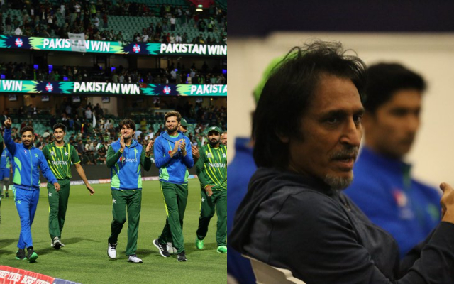 Pakistan Team and Ramiz Raja (Pic Source-Twitter)