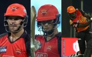 Aiden Markram, Abhishek Sharma and Jason Holder (Pic Source-Twitter)