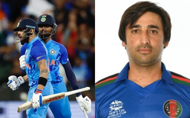 Virat Kohli, Hardik Pandya and Asghar Afghan (Image Credit- Twitter) 