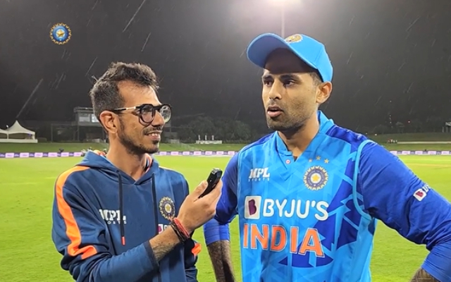 Yuzvendra Chahal and Suryakumar Yadav (Image Source: BCCI Twitter Screengrab)