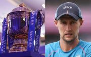 IPL Trophy and Joe Root (Image Source: BCCI-IPL/Getty Images)