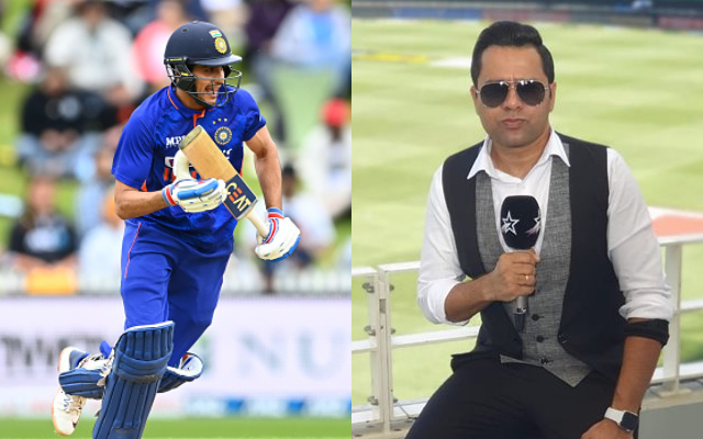 Shubman Gill and Aakash Chopra. (Image Source: Getty Images/Twitter)