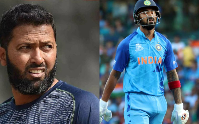 Wasim Jaffar and KL Rahul (Pic Source-Twitter)