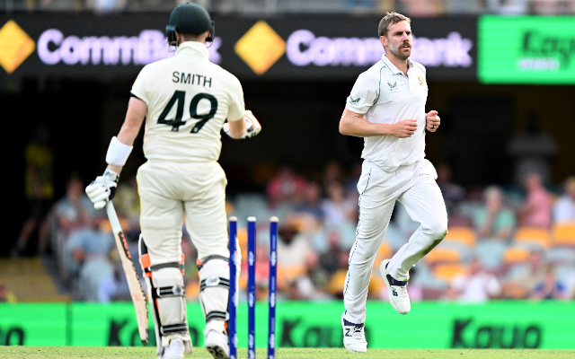 Anrich Nortje bowled Steve Smith (Pic Source-Twitter)