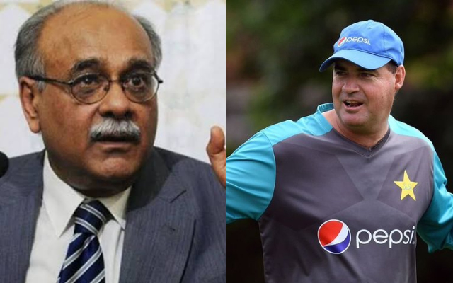 Najam Sethi and Mickey Arthur (Pic Source-Twitter)