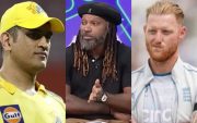 Mahendra Singh Dhoni, Chris Gayle and Ben Stokes (Pic Source-Twitter)